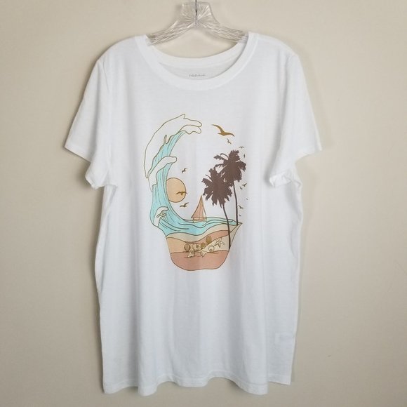 torrid Tops - TORRID Sailboat Beachy T Shirt Size 1X 14/16 Torrid Size 1 Classic Fit